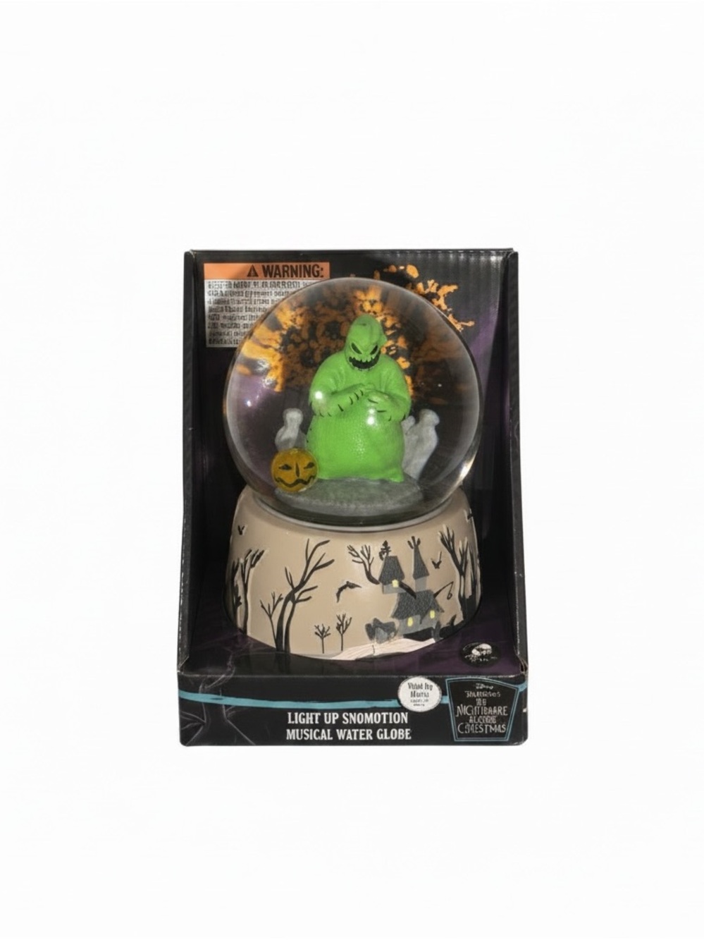 NWT Disney Nightmare Before Christmas Oogie Boogie Light-Up Musical Water Globe